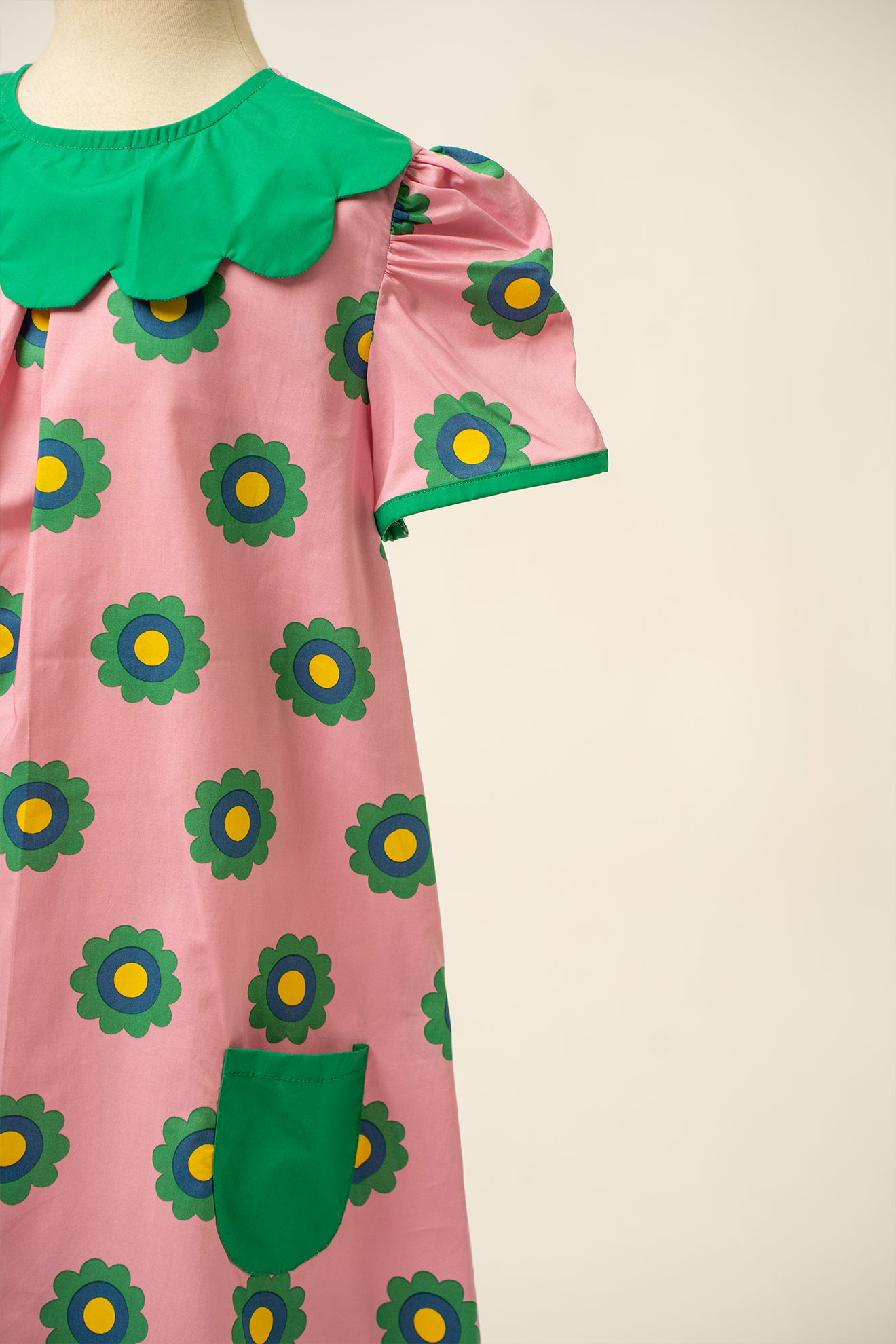 Pink All-Over Flower Dress