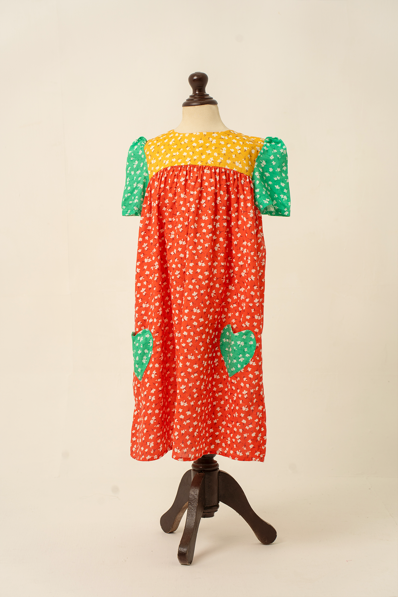 Three-Toned Floral Dress
