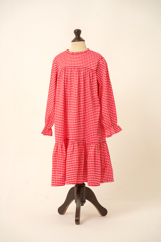 Pink and White Gingham Dress